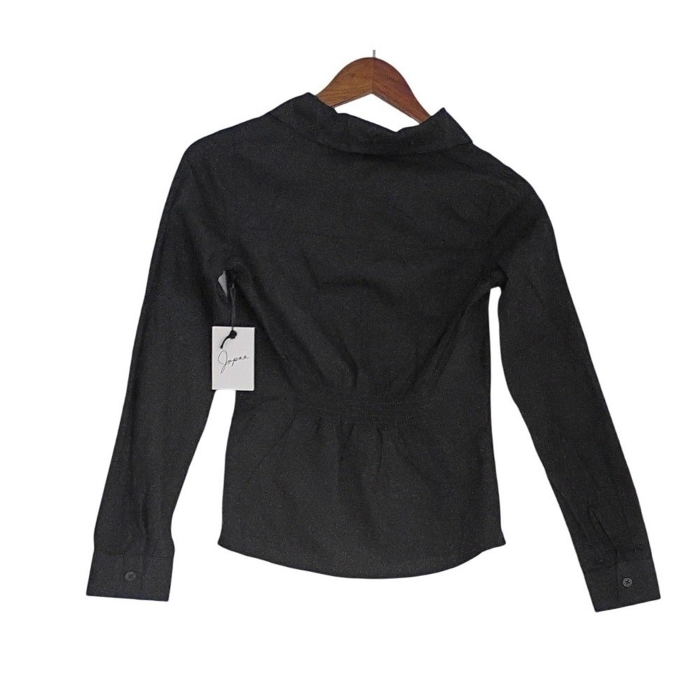 Japra NWT 100% Cotton Tailored Fit Long Sleeve Button Front Top Size S - Picture 4 of 8